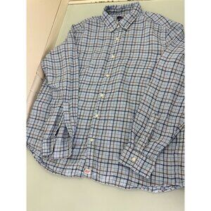 Vineyard Vines Classic Fit Shirt Mens XL 100% Linen Windowpane Plaid Preppy